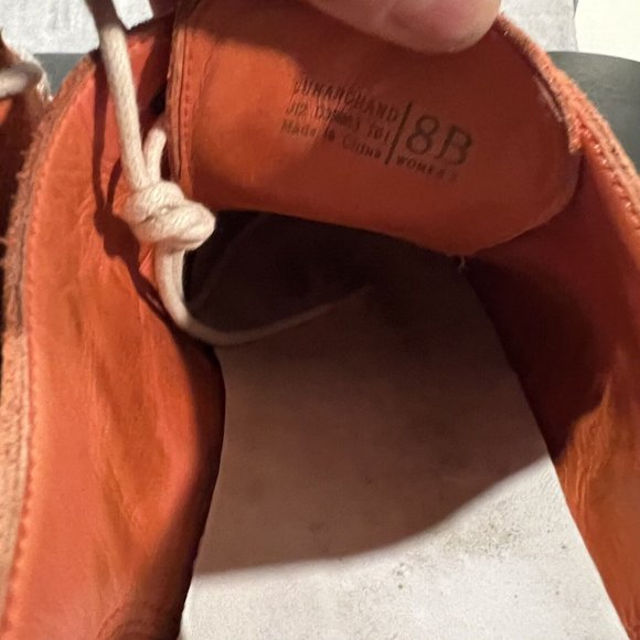 Cole Haan Lunargrand Wingtip Oxford Women's 8 B Orange Suede Dress Casual Shoes - Picture 10 of 10